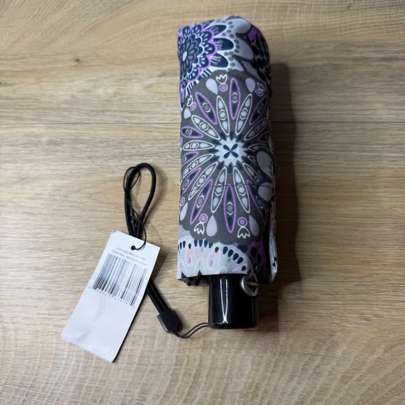 Vera Bradley Automatic Mini Umbrella Mimosa Medallion Travel Compact NWT - Picture 2 of 4